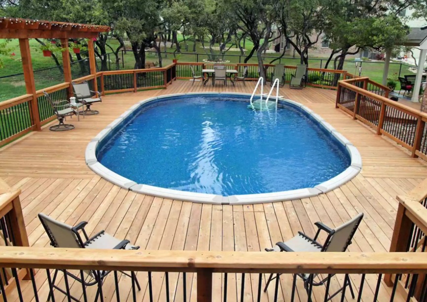 25 Above Ground Pool Deck Ideas, Above Ground Pools Designs With Deck