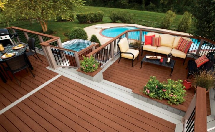above ground pool deck ideas on a budget