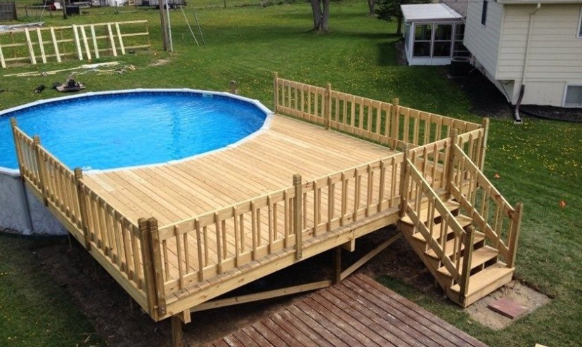 25 Above Ground Pool Deck Ideas, Above Ground Pool Decks For Small Yards